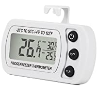 Termómetro para frigorífico- impermeable- termómetro para congelador- monitor de temperatura- pantalla LCD fácil de leer…